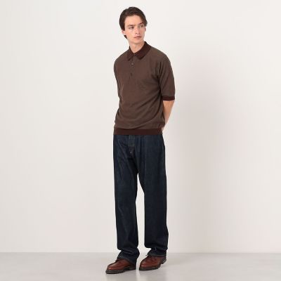 別注】JOHN SMEDLEY 30Gハニカム編み ニットポロ