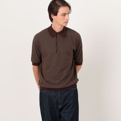 別注】JOHN SMEDLEY 30Gハニカム編み ニットポロ