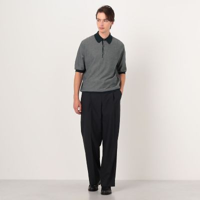 別注】JOHN SMEDLEY 30Gハニカム編み ニットポロ