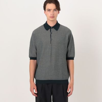 別注】JOHN SMEDLEY 30Gハニカム編み ニットポロ