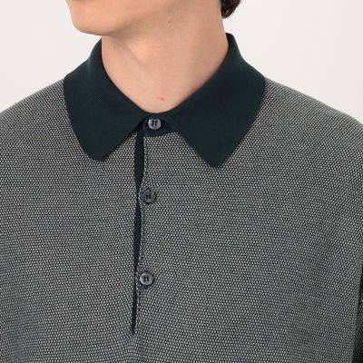 別注】JOHN SMEDLEY 30Gハニカム編み ニットポロ