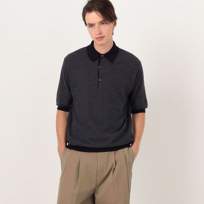 別注】JOHN SMEDLEY 30Gハニカム編み ニットポロ