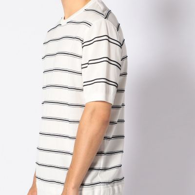 コットン　ロープボーダー　ニットＴシャツ