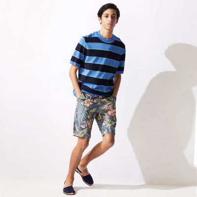 ＜TOMORROWLAND (Men)＞コットン　レトロボーダー　ニットＴシャツ