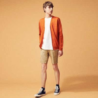 ☐VALENTINO オレンジ Vネック カーディガン 五分袖 楽天市場】カーディガン レディース オレンジ 秋冬 長袖 ニット