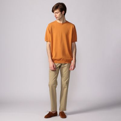 ＜TOMORROWLAND (Men)＞ストーンウォッシュ　ニットＴシャツ