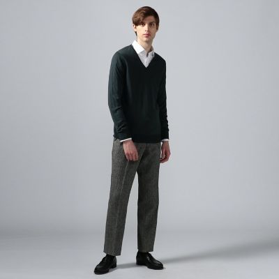 スーパーファインメリノウール Vネックニット | TOMORROWLAND (Men