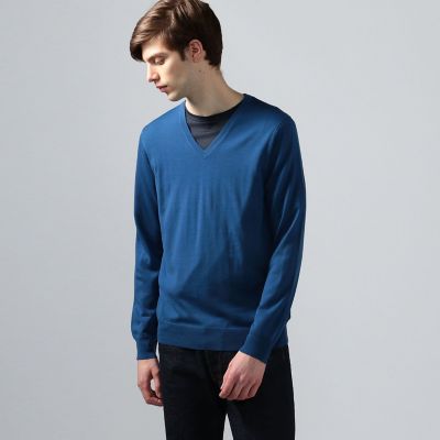 スーパーファインメリノウール Vネックニット | TOMORROWLAND (Men