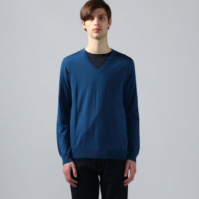 スーパーファインメリノウール Vネックニット | TOMORROWLAND (Men
