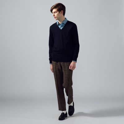 スーパーファインメリノウール Vネックニット | TOMORROWLAND (Men