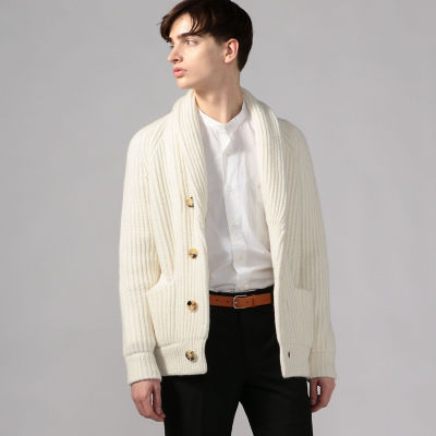 ウールカシミヤ ショールカラーカーディガン ZEGNA