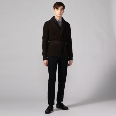 ウールカシミヤ　ショールカラーカーディガン　　ＺＥＧＮＡ　ＢＡＲＵＦＦＡ