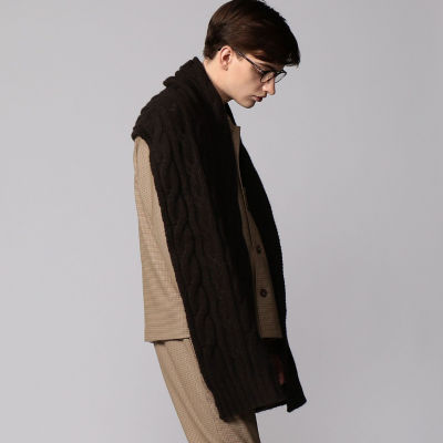 ウールカシミヤケーブル ニットマフラー | TOMORROWLAND (Men