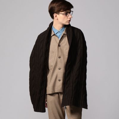 ウールカシミヤケーブル ニットマフラー | TOMORROWLAND (Men