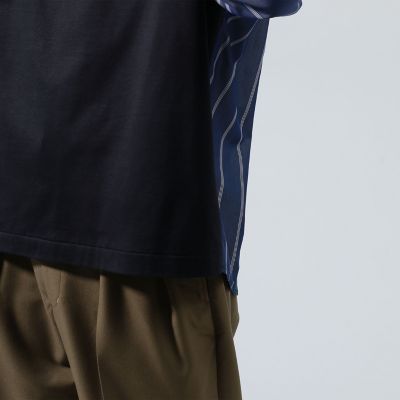 スウィッチング　ストライプロングスリーブＴシャツ