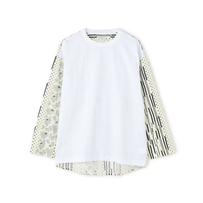 TOMORROWLAND スウィッチング ロングスリーブTシャツ　M スウィッチング ペイズリーロングスリーブTシャツ