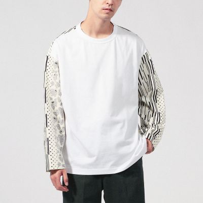 TOMORROWLAND スウィッチング ロングスリーブTシャツ　M スウィッチング ペイズリーロングスリーブTシャツ