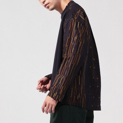 TOMORROWLAND スウィッチング ロングスリーブTシャツ　M スウィッチング ペイズリーロングスリーブTシャツ