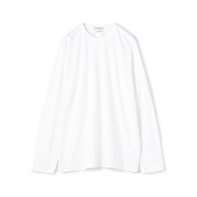 スビン天竺　クルーネックロングスリーブカットソー