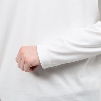 スビン天竺　クルーネックロングスリーブカットソー