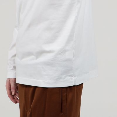 スビン天竺　クルーネックロングスリーブカットソー