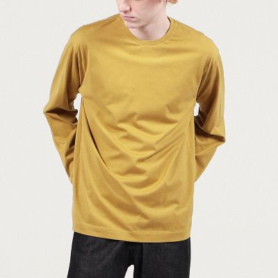 スビン天竺　クルーネックロングスリーブカットソー