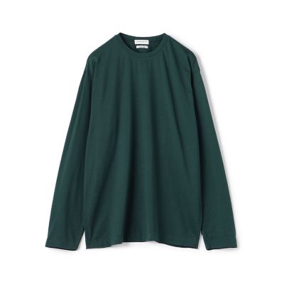 スビン天竺　クルーネックロングスリーブカットソー