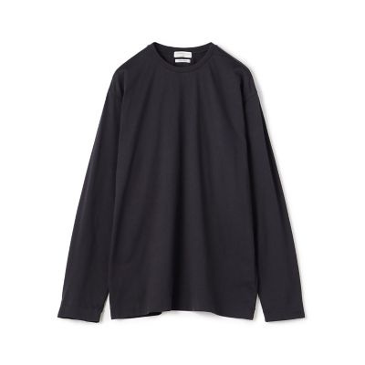 スビン天竺　クルーネックロングスリーブカットソー