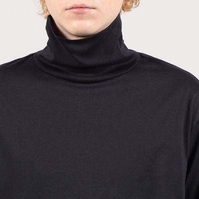 スビン天竺　タートルネック　ロングスリーブカットソー