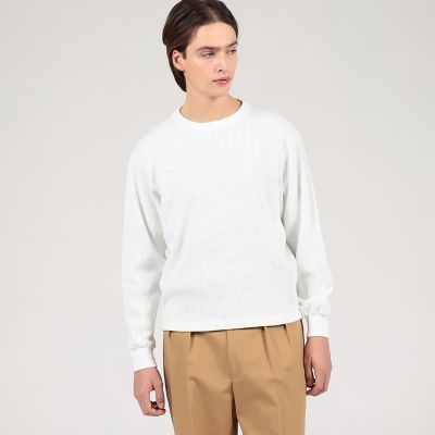 スビンコットン ワッフル クルーネックカットソー | TOMORROWLAND (Men