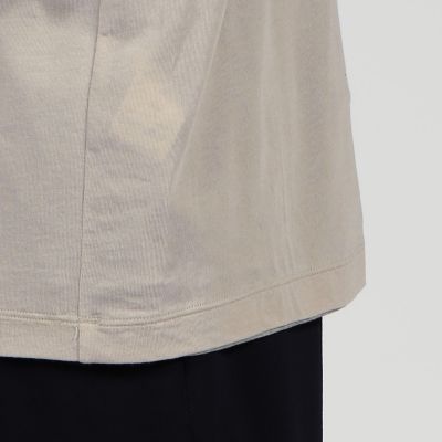 ストレッチ天竺　レイヤードカットソー