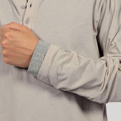 ストレッチ天竺　レイヤードカットソー