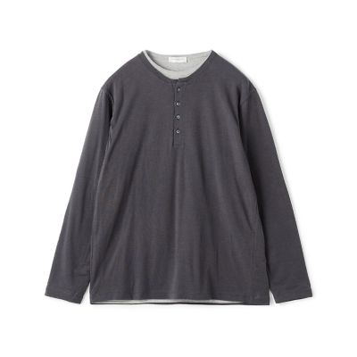 ストレッチ天竺　レイヤードカットソー