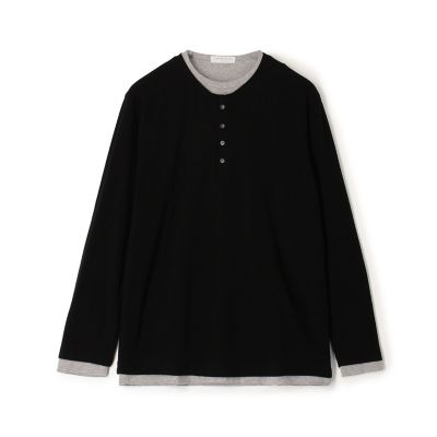 ストレッチ天竺　レイヤードカットソー