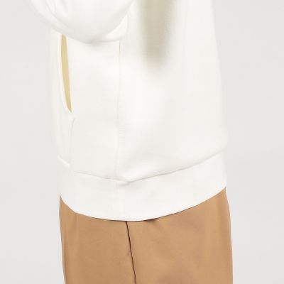 スビンコットン　ダンボール　ハーフジップ　パーカ