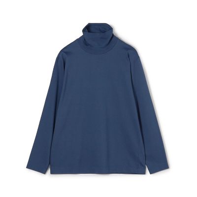 60／3スビンコットン タートルネック ロングスリーブカットソー