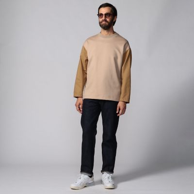 ＜TOMORROWLAND (Men)＞ダブルニットコンビ　クルーネックデザインプルオーバー