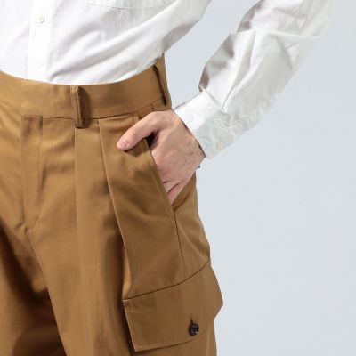 ギザコットン ２プリーツカーゴパンツ