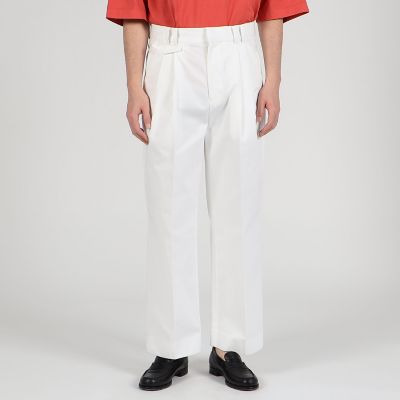 ポリエステルコットン　プリーツパンツ