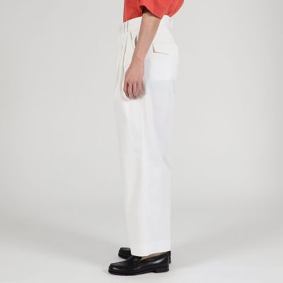 ポリエステルコットン　プリーツパンツ