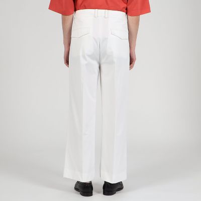 ポリエステルコットン　プリーツパンツ
