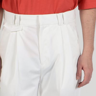 ポリエステルコットン　プリーツパンツ