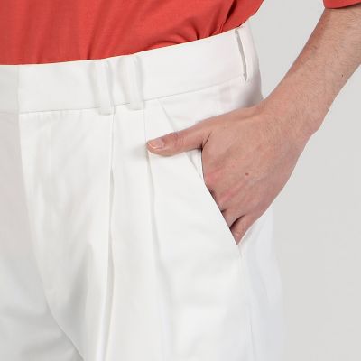 ポリエステルコットン　プリーツパンツ
