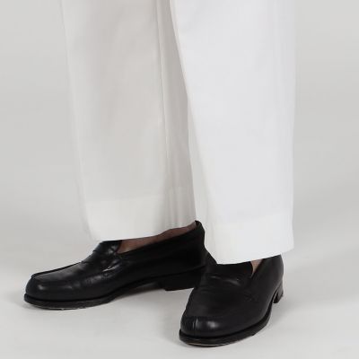 ポリエステルコットン　プリーツパンツ