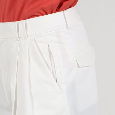 ポリエステルコットン　プリーツパンツ