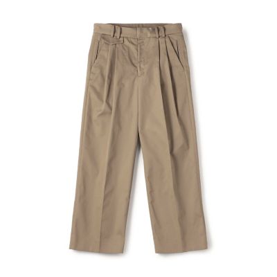 ポリエステルコットン　プリーツパンツ