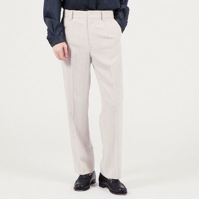 ウール　フロントダーツストレートパンツ
