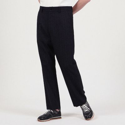 ウール　フロントダーツストレートパンツ