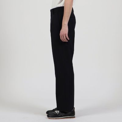 ウール　フロントダーツストレートパンツ