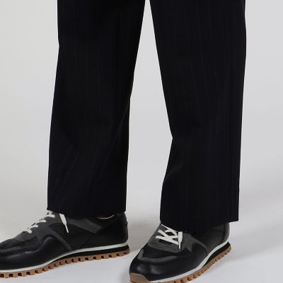 ウール　フロントダーツストレートパンツ